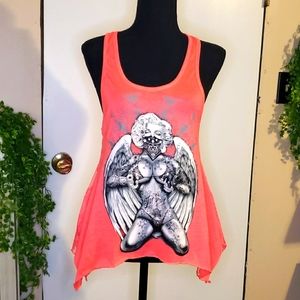 Brand New Pink Custom-made Marilyn Monroe Lace Back Tank Top